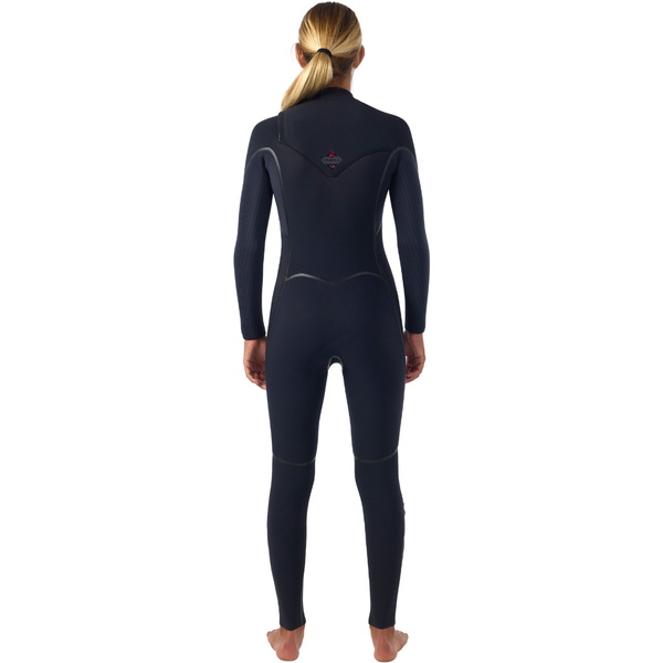 2026 O'Neill Dame Hyperfreak Fire 5/4+mm Chest Zip 5678 - Black